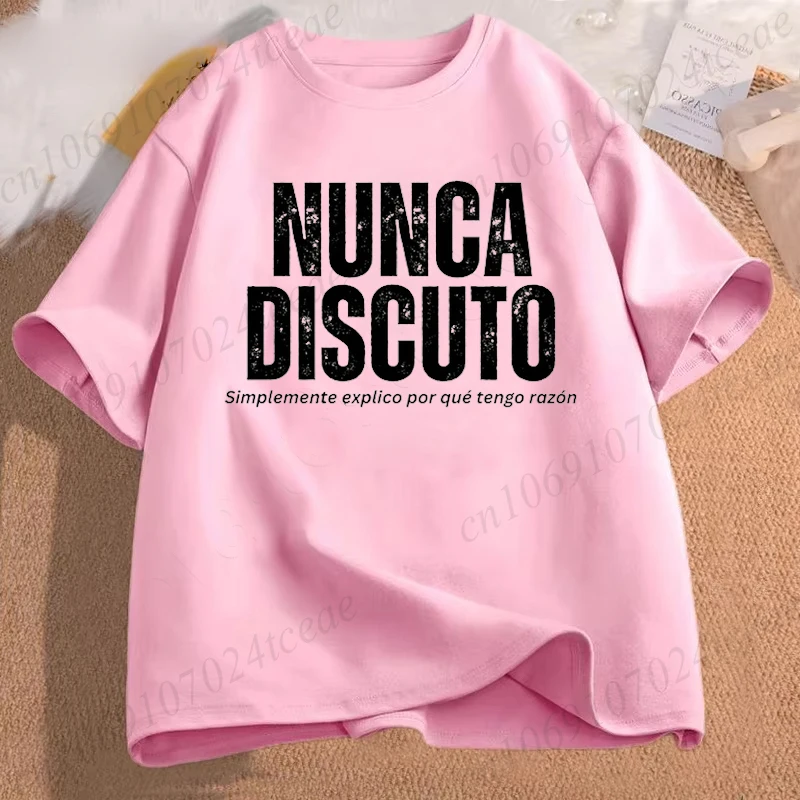 أبدًا بحثًا أنا شرح لماذا أنا على حق تي شيرت للنساء والرجال عبارة ممتعة الفكاهة الإسبانية القمم لينة للجنسين س الرقبة تي شيرت الملابس #3