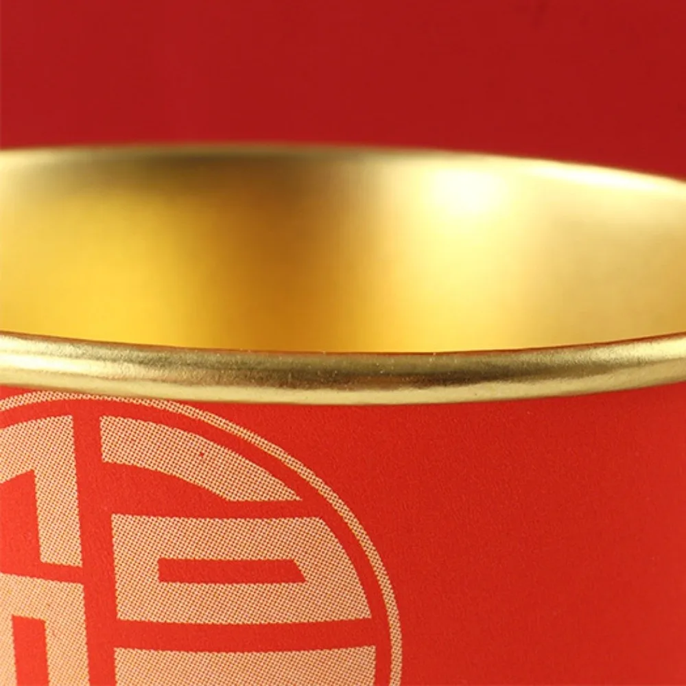 

20pcs Lucky Fu Words Disposable Paper Bowls Paper 450ml Chinese New Year Bowls Gold Foil PE Film Red Snack Bowls Wedding Banquet