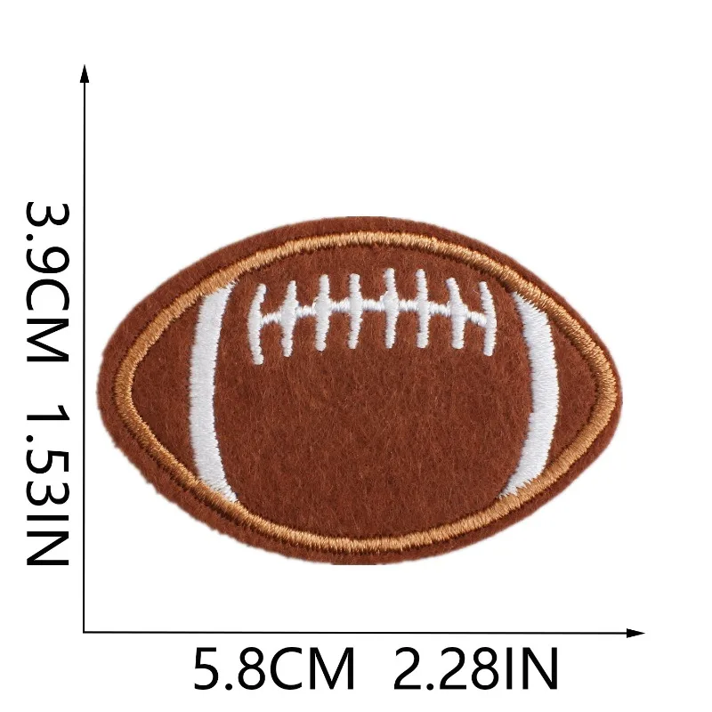 6 Pcs Football Patches, Iron on Sew on Patches Embroidered Applique, Patches for T-Shirts, Jackets, Caps, Bags DIY Accessories