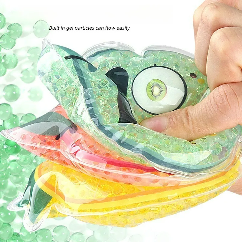 Adorable paquete de hielo/caliente de dibujos animados: compresa de cuentas de gel reutilizable para cabeza, brazos, piernas, perfecta para deportes, gimnasio y refrigeración al aire libre