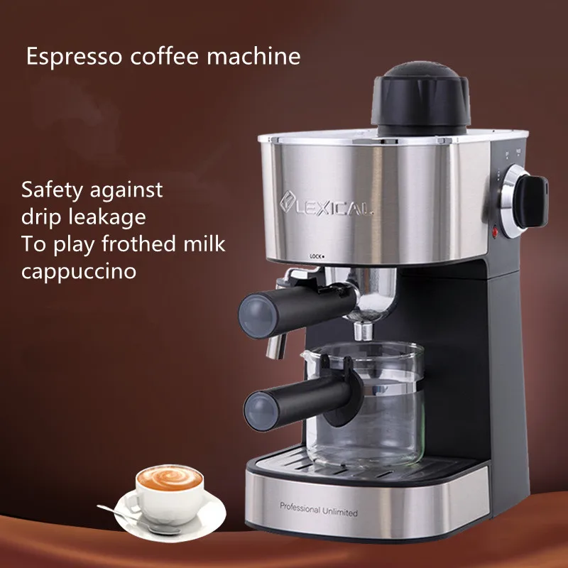 EU Regulation  Pump Espresso Coffee Maker Puff Home Small Semi-automatic Espresso Machine Steam Coffee Machine