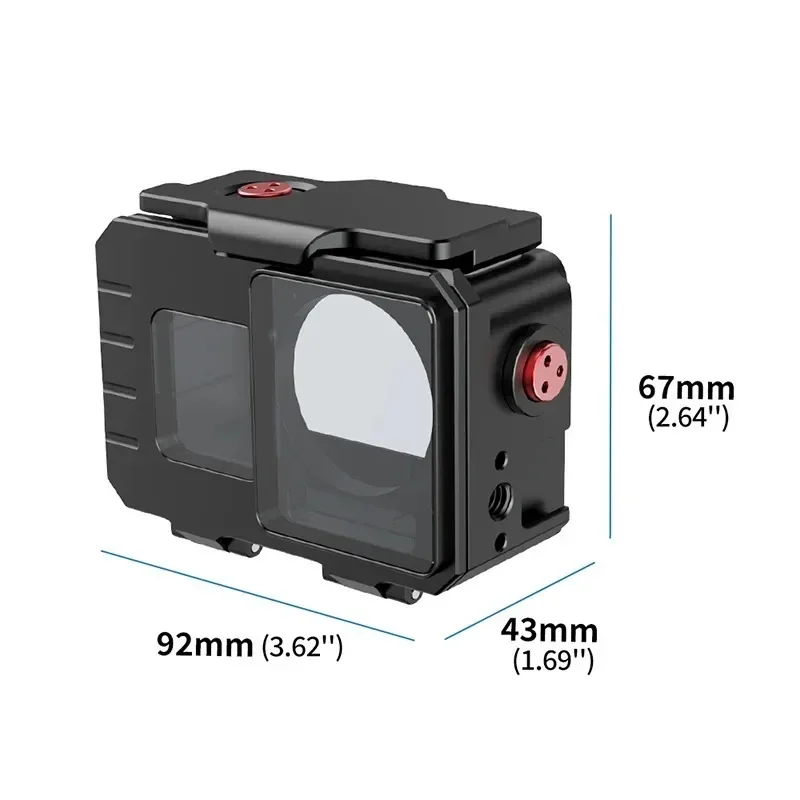 Aluminum Alloy 80M Diving Waterproof Housing Case for DJI OSMO Action 5 Pro 4 3 Camera Underwater Vlog Shell Protective Frame