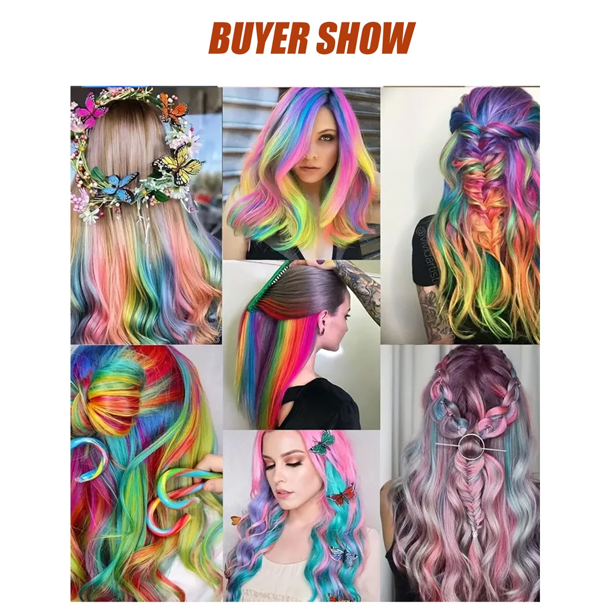 10 pz/pacco 22 lnches Clip lunga e dritta In colore sintetico nelle estensioni dei capelli-Cosplay Dress Up Fashion Paty