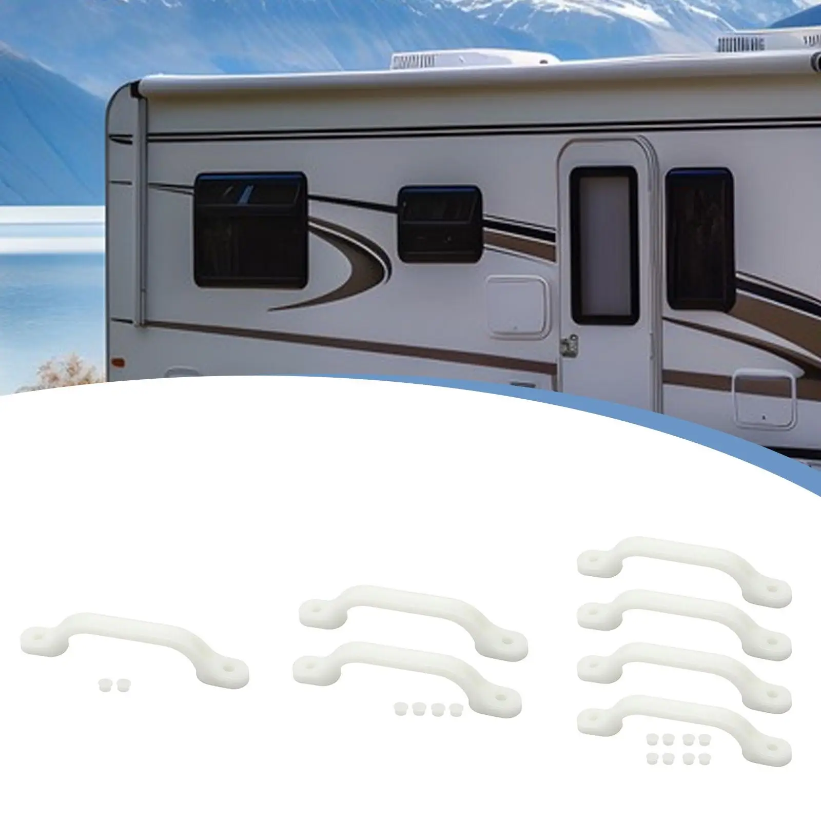 

Bathroom Grab Bar Easy Install RV Door Entry Handle Sturdy Plastic Handrail Universal for Camper and Trailer Safety