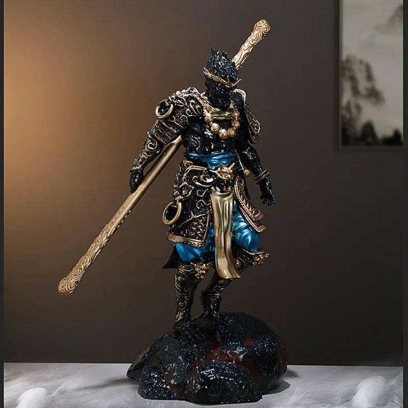 Affenkönig Miniatur-Harzfiguren Sun Wukong Statue Skulptur Kunsthandwerk Büro Schreibtisch Ornament Heim Tisch Auto Deko Geschenke