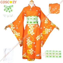 Anime Super Danganronpa 2 Hiyoko Saionji Cosplay Costume Kimono Adult Women Orange Dress Halloween Carnival Outfits Kostuums