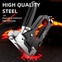 New 4 in 1 Manual Nailing Gun Construction Stapler Heavy Duty Air Nail Woodworking Special Staple Book Household DIY 800 Staple