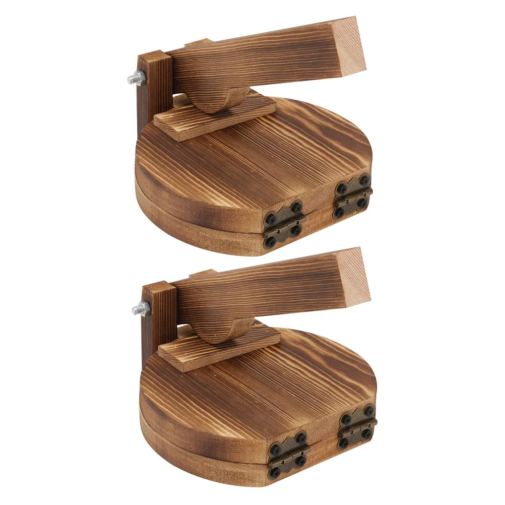 2Pcs Professional Dumpling Skin Press Wooden Tool Easy Operation Labor Saving Perfect Wrappers Gift Home Kitchen Accessory