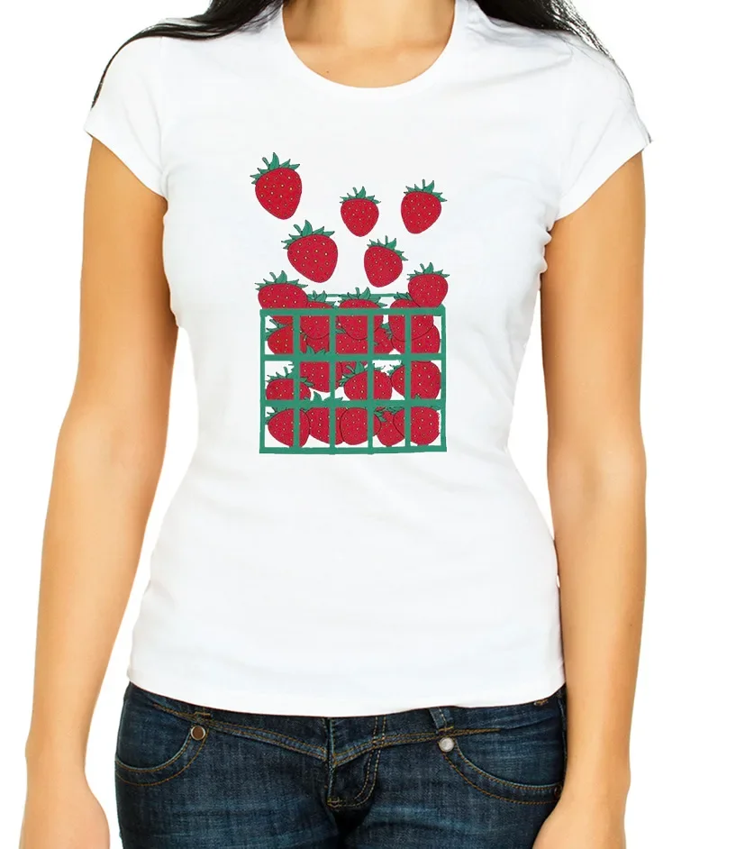 Strawberry Basket Fruit Lover Short Sleeve T Shirt Woman, Men, Unisex G078