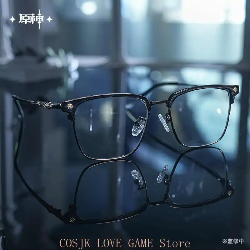 Mihoyo Game Genshin Impact Original II Capitano II Dottore Pantalone نظارات هدية صندوق تأثيري حلي أنيمي هدية مزخرفة