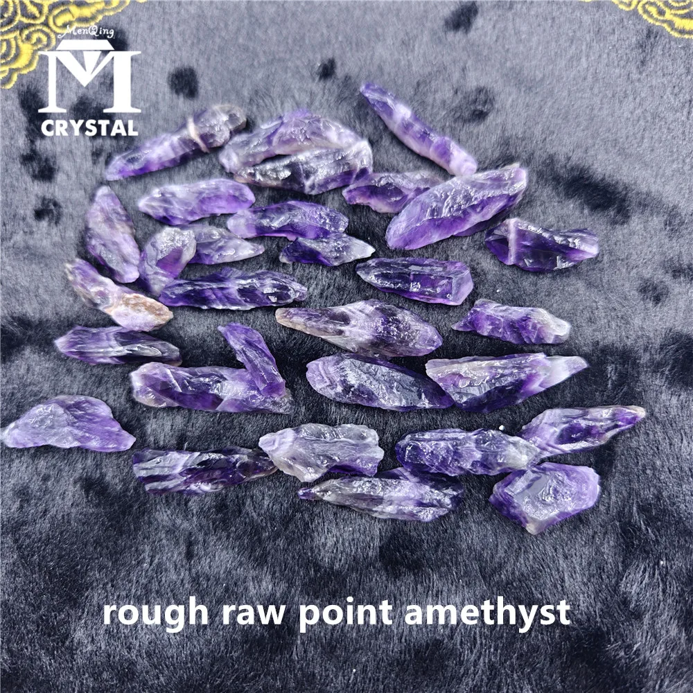 7.05oz/bag Random Quantity Natural Amethyst Crystal Point Stones Rough Raw Crystals Home Aquarium Decoration DIY Jewelry