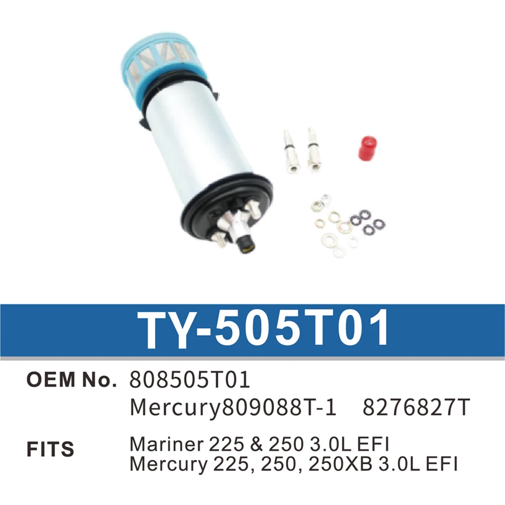 QFS marine outboard fuel pump with filter replacement parts suitable for Marine Mercruiser 1993-2002 809088T  808505T01 827682T