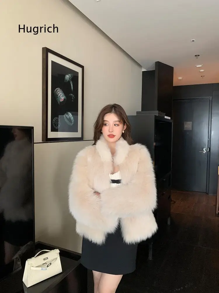 Women Faux Fox Fur Faux Fur Coat Fashion Elegant Style Thick Warm Overcoat For Autumn And Winter Daily Matching