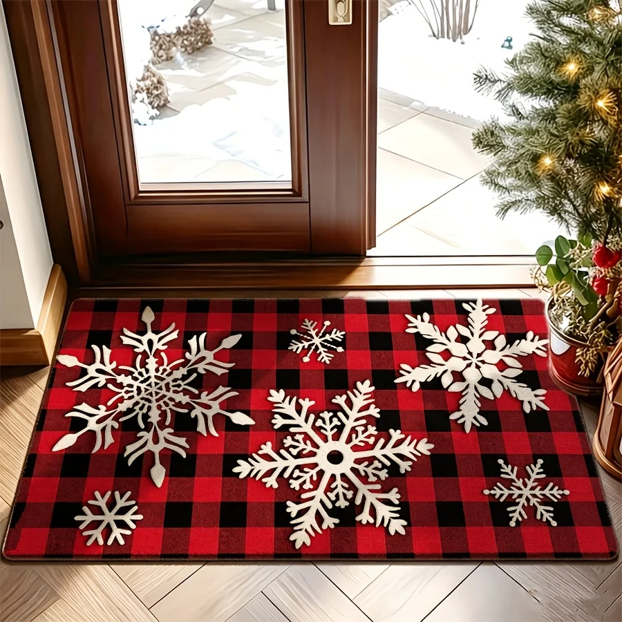 Christmas Gnome Ornament Rug front door backyard garden laundry kitchen cabin Merry Christmas household decorative floor mat