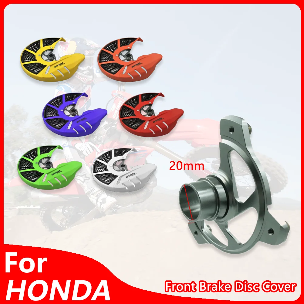 

For HONDA Front Brake Disc Cover with 20mm Core Motocross Dish Aluminum Mounting Kit CR125R CRF250R CRF450R CRF450L 2004-2019
