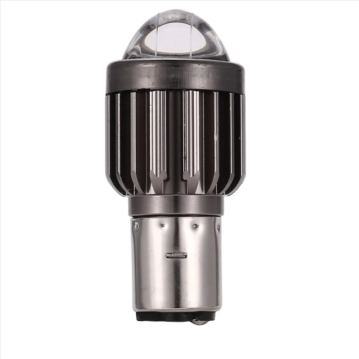 Compatible H6 BA20D Motorcycle Mini LED Projector Headlight Bulbs Dual Colors White Yellow ATV Scooter E-Bikes Head Light Lamp