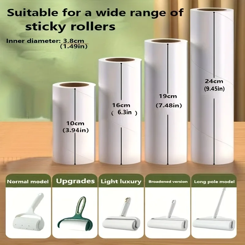Portable Pet Hair Remover Roller Refills Suitable for Dogs & Cats - Thickened Super Sticky Disposable Cores, Instant Lint & Fur
