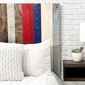 

Solid Wood Headboard Queen Size Farmhouse with Smooth Natural Wood Grain， Adjustable
