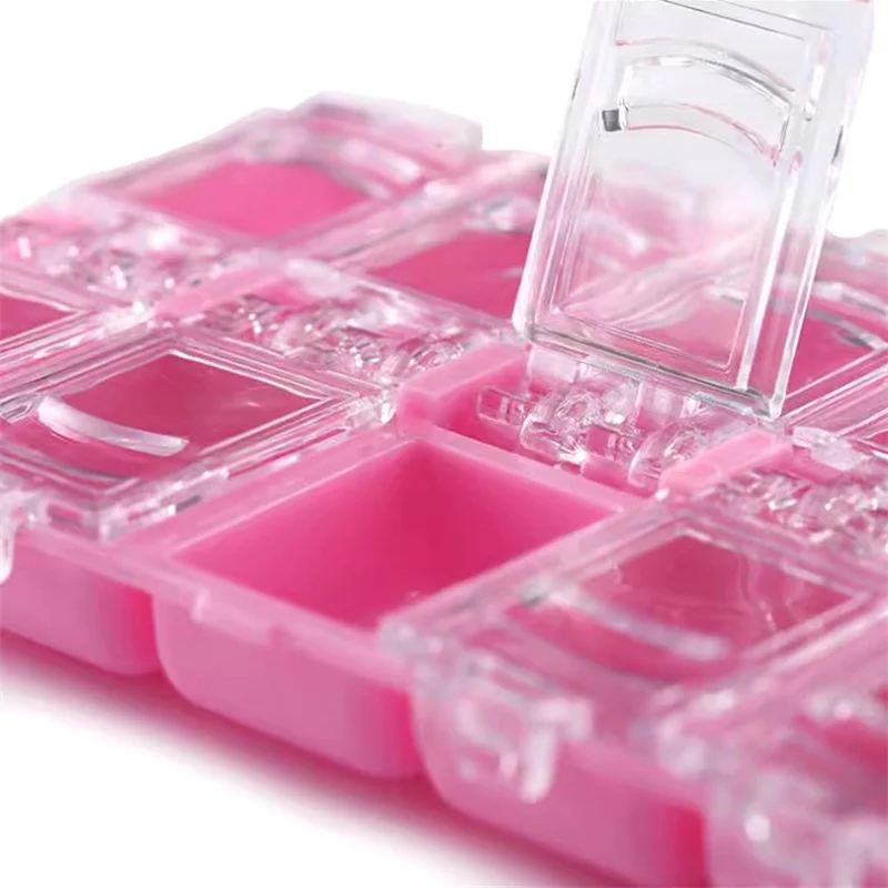 12 Grids Nail Art Accessories Storage Box, Jewelry Organizer, Dry Flower Case, Rhinestones Container, Manicure Tool Box