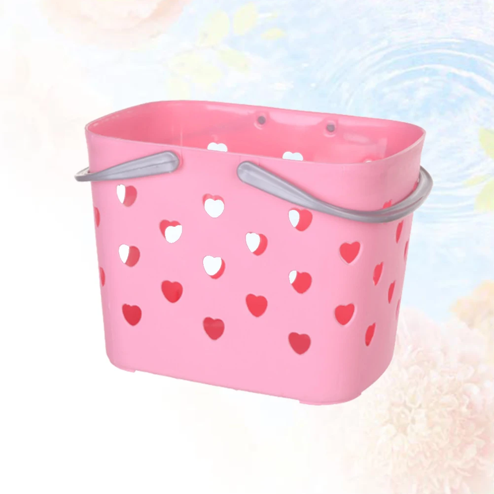 

Hollow Storage Basket Plastic Handle Multifunctional Storage Basket Container Organizer for Bathroom Kitchen (Random Color)