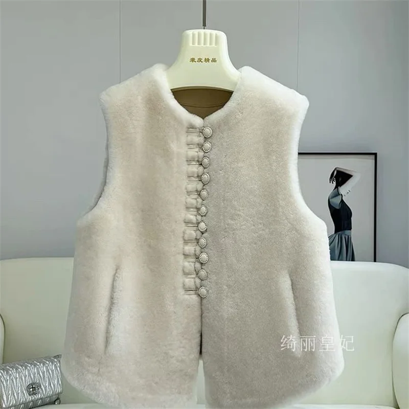 Veste en fourrure de renard pour femme, manteau chaud, petit style parfumé, enge, tendance, automne, hiver, nouveau, 2025