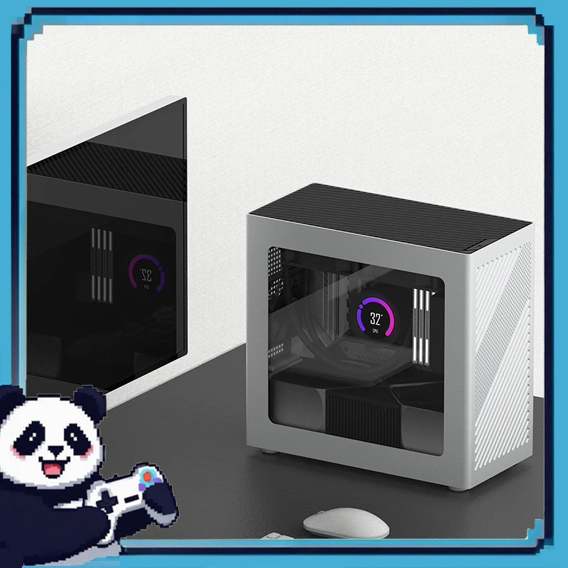 

Z18 боковой прозрачный корпус для компьютера, корпус из алюминиевого сплава, прямой корпус с водяным охлаждением, деловой игровой офисный настольный чехол небольшого размера