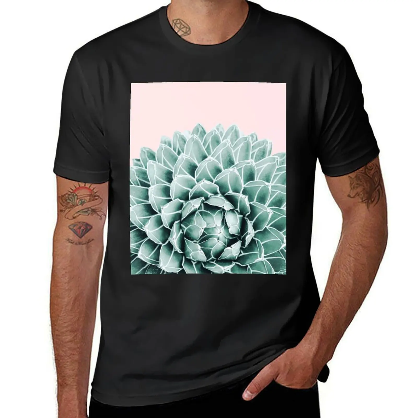 Succulent splendour - blush T-Shirt cute clothes customizeds fruit of the loom mens t shirts