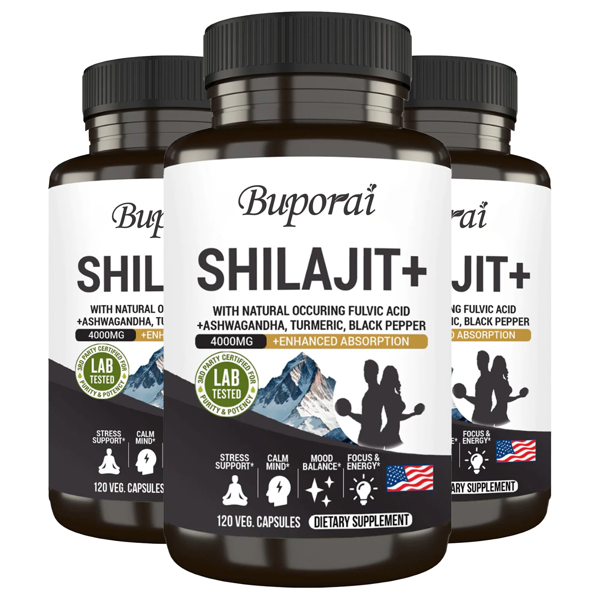Shilajit+ Capsules - Enriched with Ashwagandha Extract for Energy, Muscle Strength Immunity, Endurance for Adult, Relieve Stress