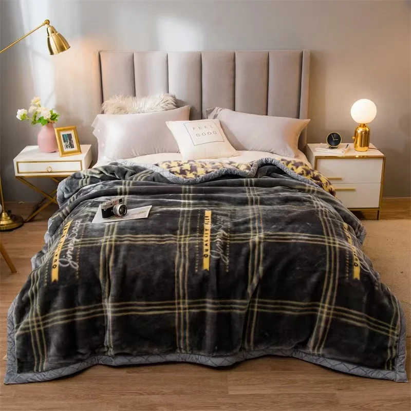 150*200cm Factory Price Multiple Colors Raschel 100% Polyester Anti-Pilling Customizable Warm Mink Blanket for Bed & Winter Use