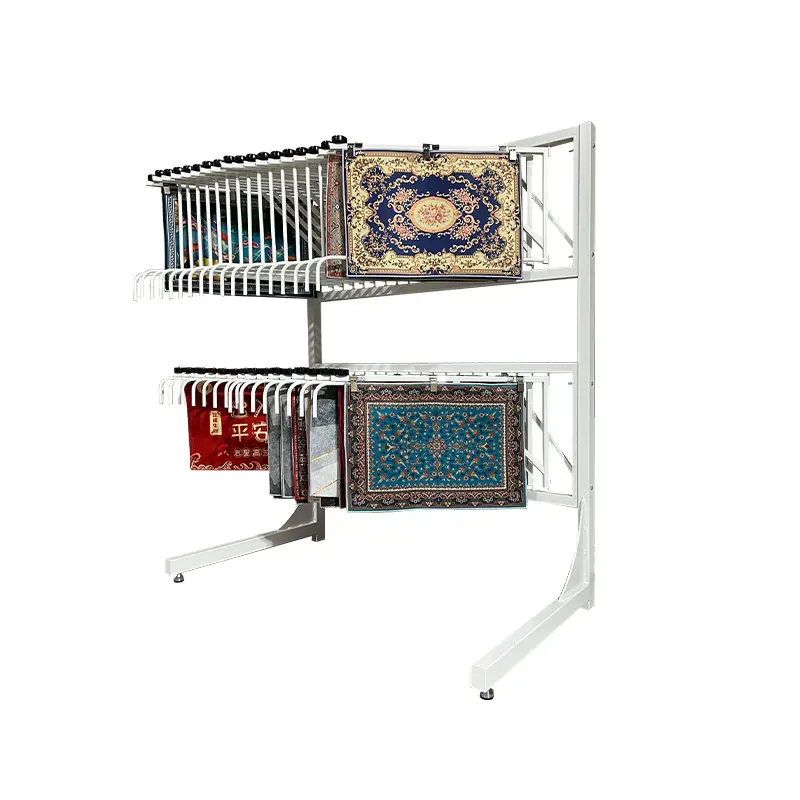 Carpet Flip Rack Display Rack Customized Blanket Sample Home Carpet Sample Display Rack Double Layer Flip