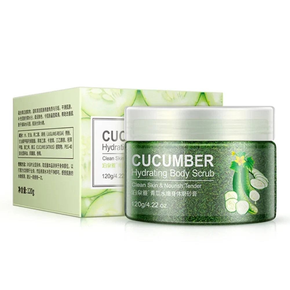 120g Natural Cucumber Hydration Exfoliating Cream Smooth Moisturizing Skin Care Brigthen Cream Deep Exfoliator Gel Scrub