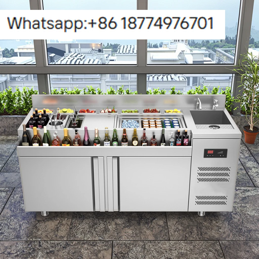 

Competitive Price Direct Factory Sale Custom Commercial Cocktail Bartender Station China Stainless Steel Counter for Electric