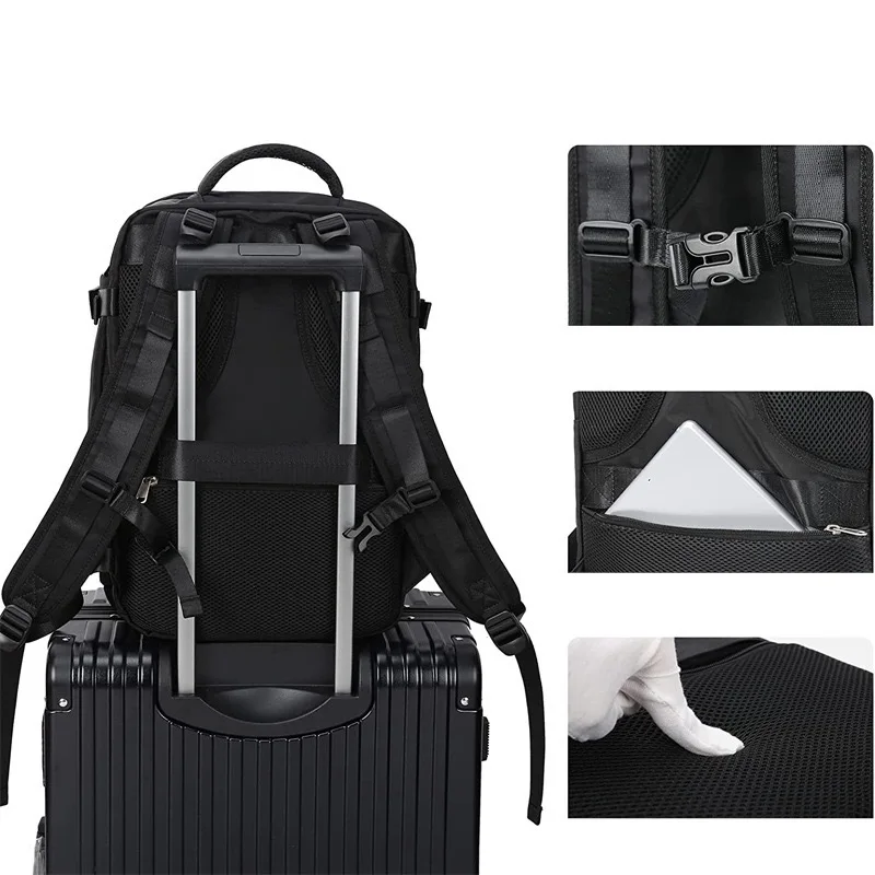 Large capacity men's and women's travel and leisure backpack 15.6 inch computer backpack USB independent shoes