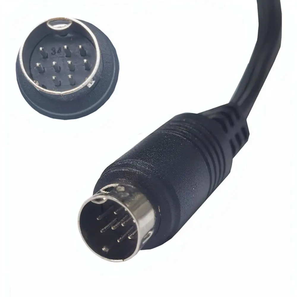 Durable 9 Pin Mini DIN Extension Cable Right Angle Male To Female Lead For Smooth Video Camera Data Transfer