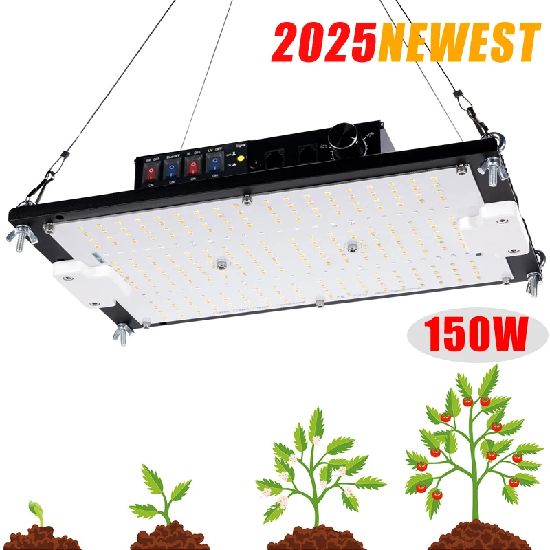Quantum Tech Board 150W 240W Led Grow Light 5-channel Control Full Spectrum Greenhouse Indoor Plants Growth Lamp Latest upgrade