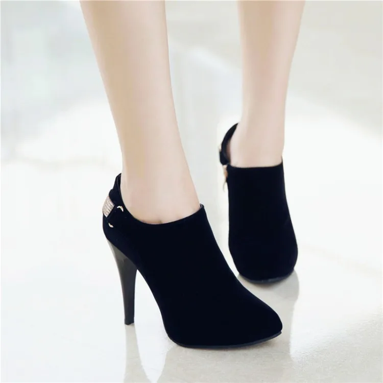Oversize  Large size Big size womens fashion boots Pointed toe Thin heel ankle boots boots female women shoes Light Weight