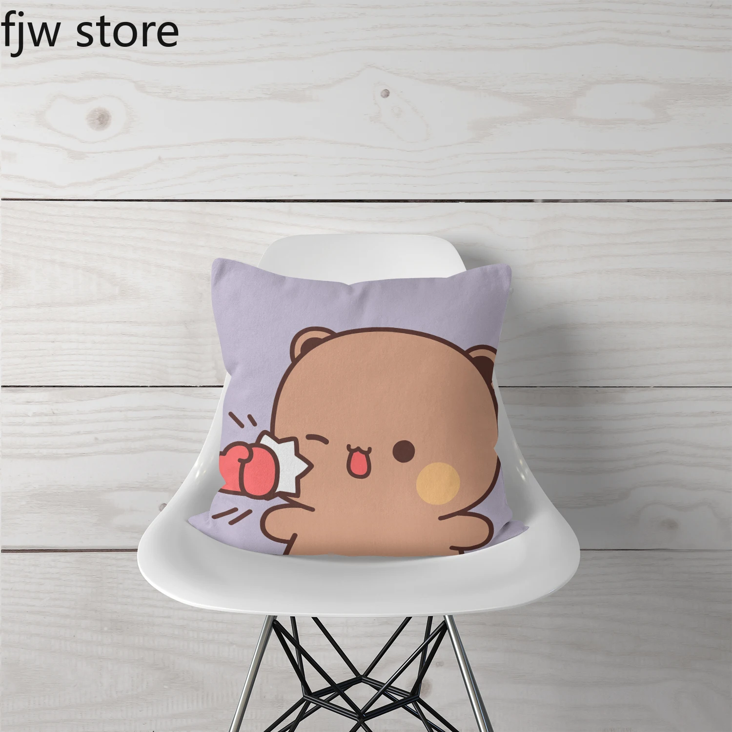 Cute Red Panda Bubu Pillowcase Kawaii Anime Throw Pillow Case Sofa Chair Bedside Cushion Cover Room Home Decoration