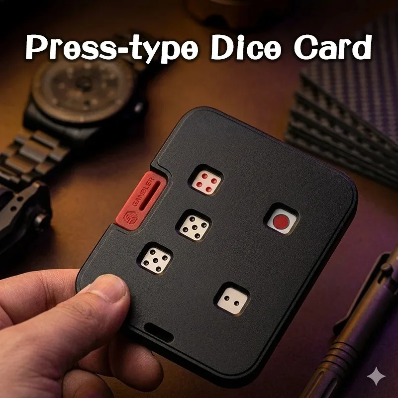 Press Dice Card Gambler Cards Press Type Dice Card Game Party Favors Dice Cards Funny Party Game Toys Game Supplies Party Gifts