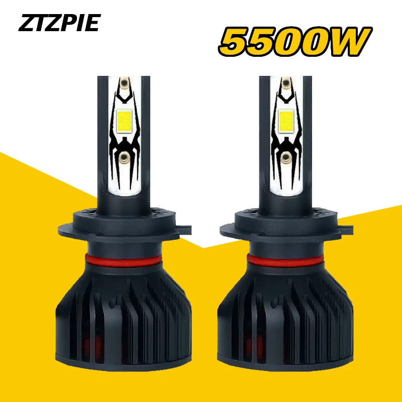 ZTZPIE Auto HB3 HB4 9005 9006 TOP H7 Best LED H4 H11 Bulb Canbus Led Lamp CSP 5575 6000K Car Headlight Light 5500W 12V Light