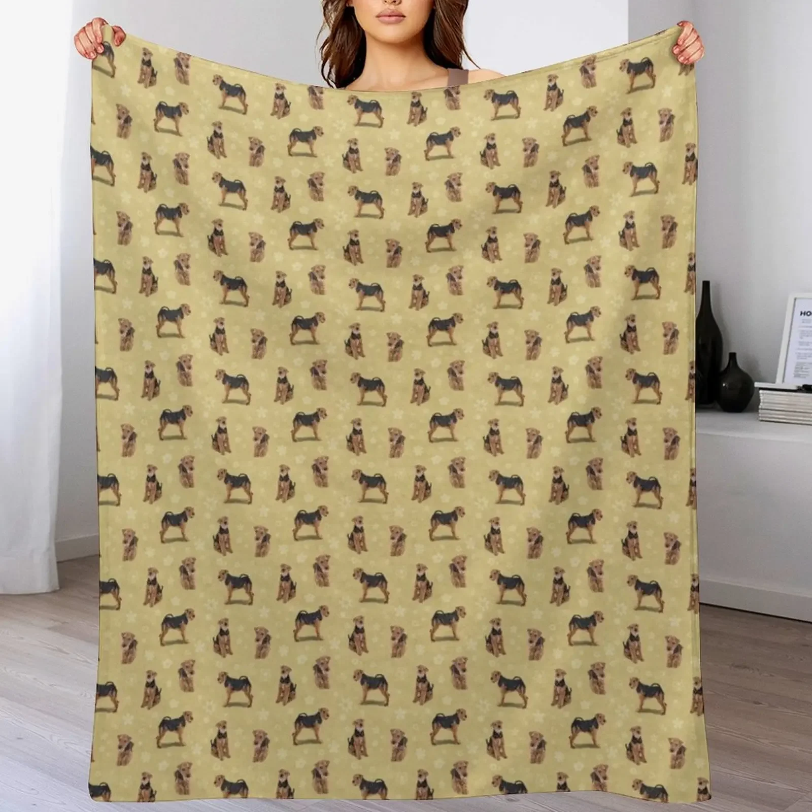 

The Welsh Terrier Dog Throw Blanket Personalized Gift Bed covers christmas gifts Blankets For Baby Blankets