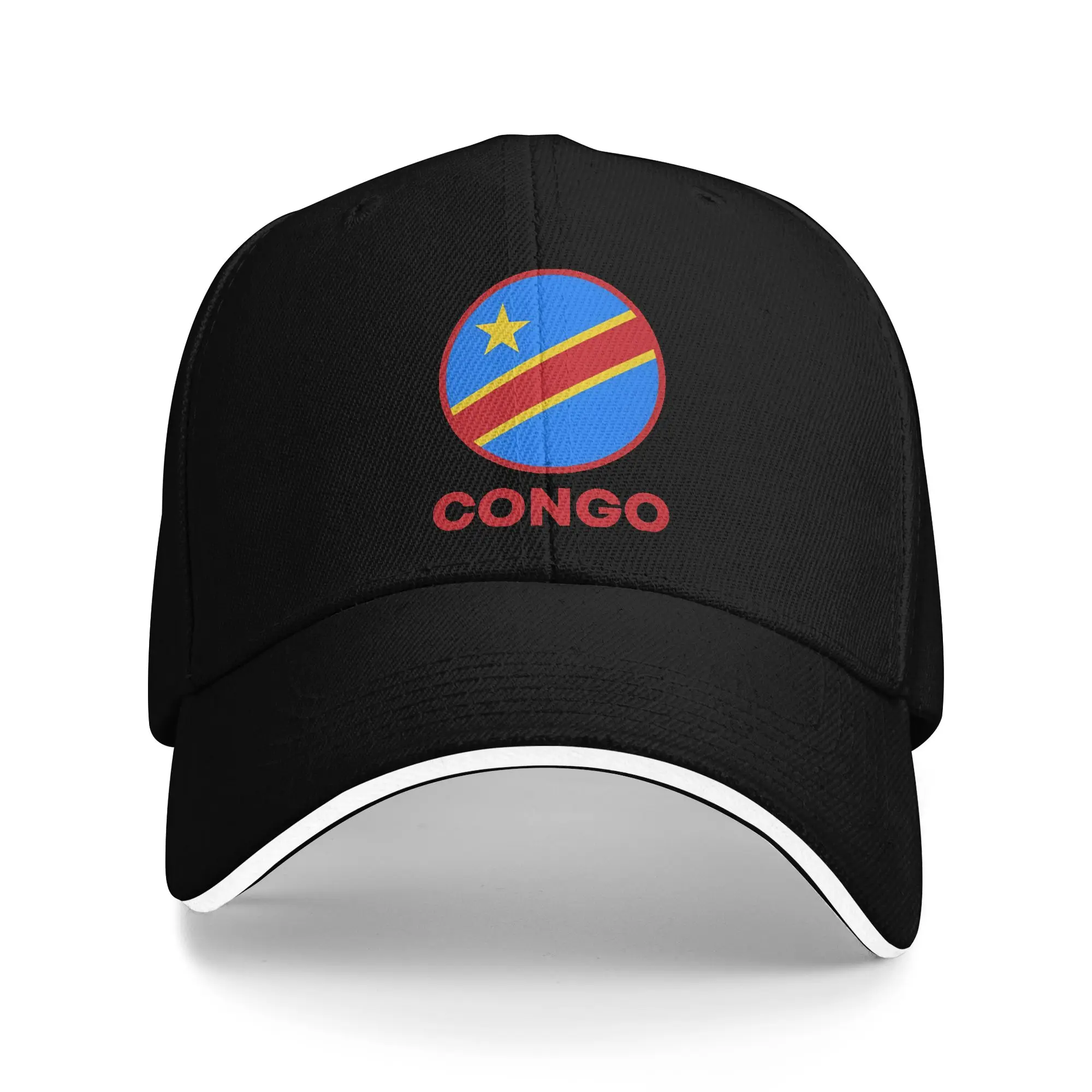 Congo red flag Baseball Cap  Stylish Trucker Hat Summer Female Male Running Hippie Baseball Caps