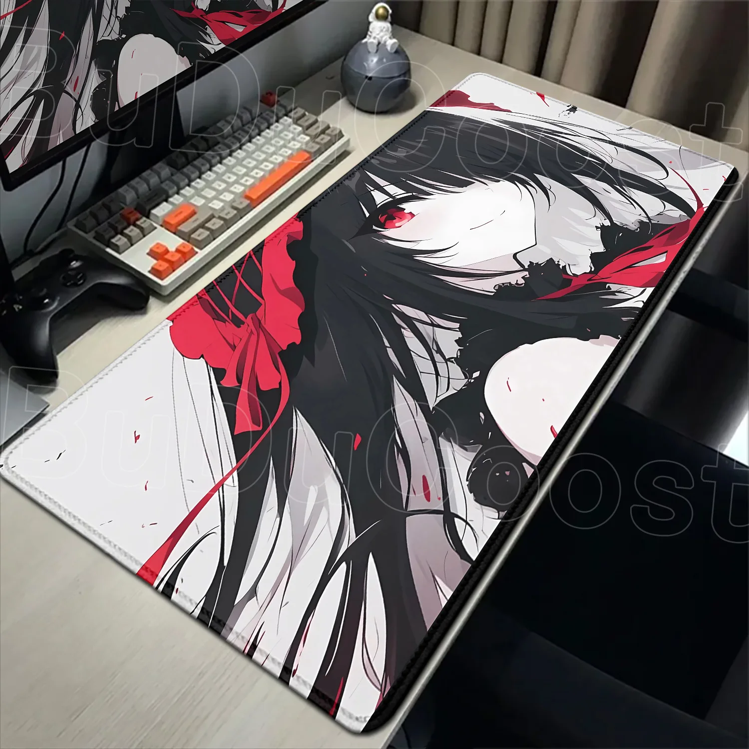 Podkładka pod mysz Kawaii Girl Tokisaki Kurumi Anime Date a Live, podkładka pod laptopa, akcesoria gamingowe, antypoślizgowa gumowa krawędź z obszyciem. — zdjęcie produktu 3