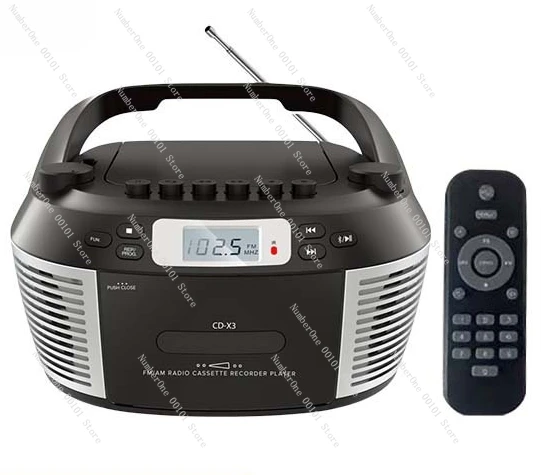 Multifunctional CD player, Bluetooth speaker, AM/FM radio, tape and CD all-in-one player, portable