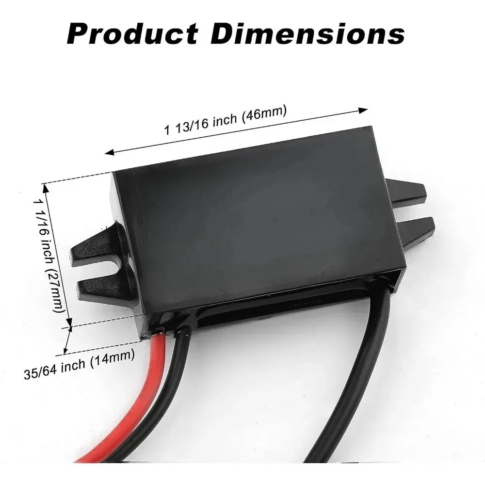 Waterproof 12V/24V Step Down To 5V 3A Converter Buck Module Power Adapter Compatible With Cellphone Car (USB Type-C Connector) 6