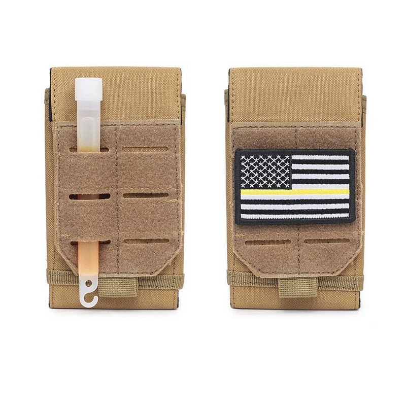 Tactical 5.5Inch Molle Cell Phone Pouch Outdoor Mobile Phone Pouch Waist Tool Pack Hunting Accessories Bag Holder