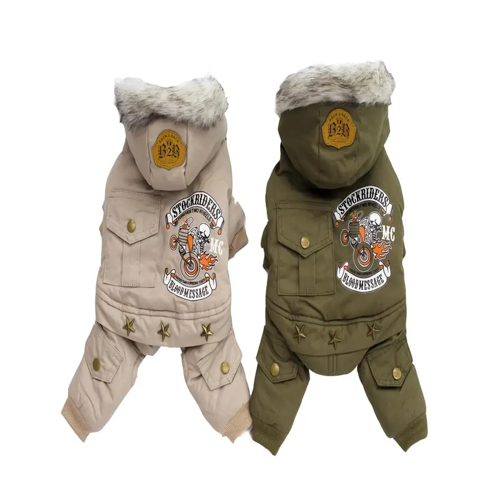 

Hooded Small Dog Winter Jacket Windproof Warm Padded Snowsuit Clothes for Dog Cat Puppy Chihuahua Yorkie Pet Apparel