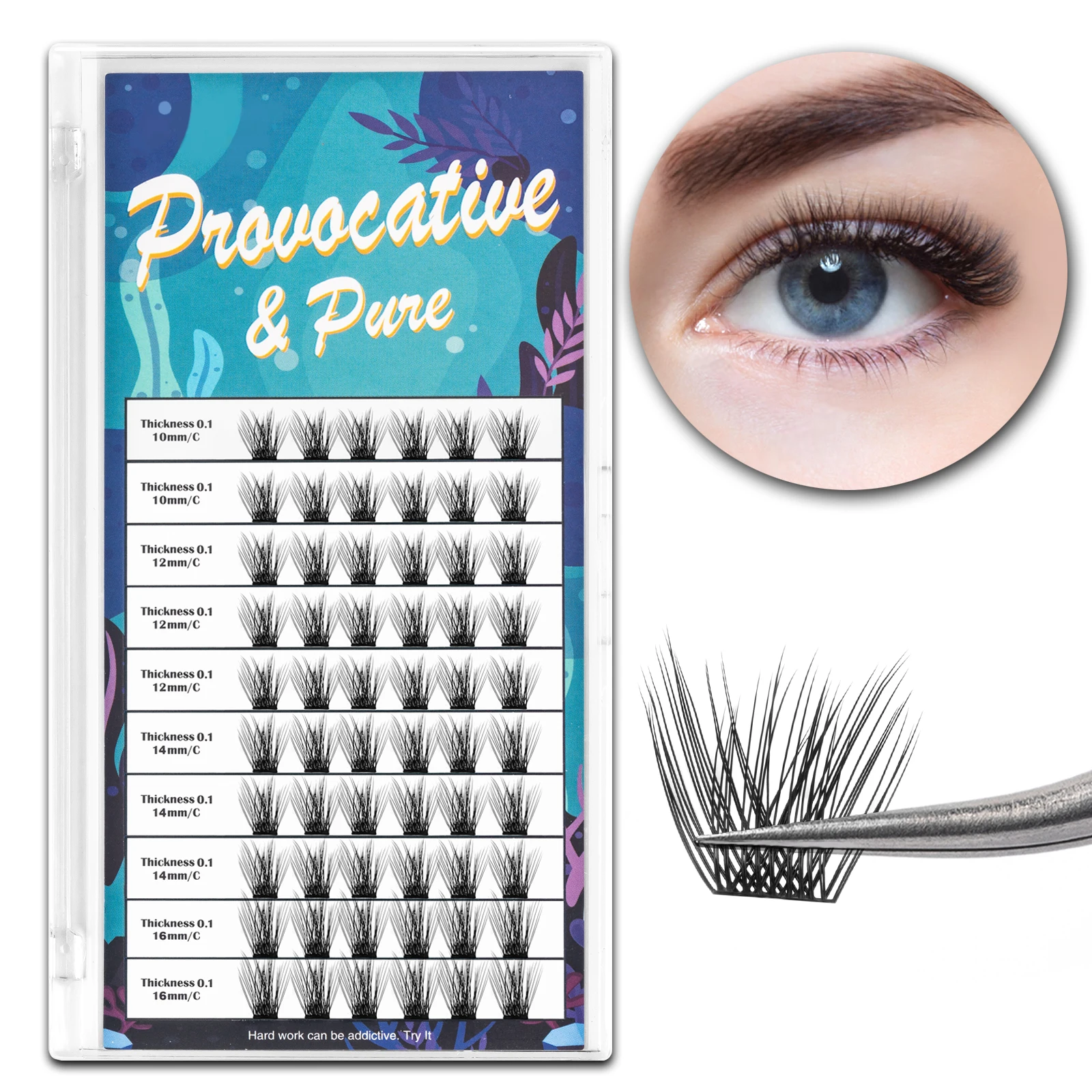 Eyelash Clusters DIY Eyelash Extensions MIX Segmented Volume Fans Wispy Individual False Lashes Makeup