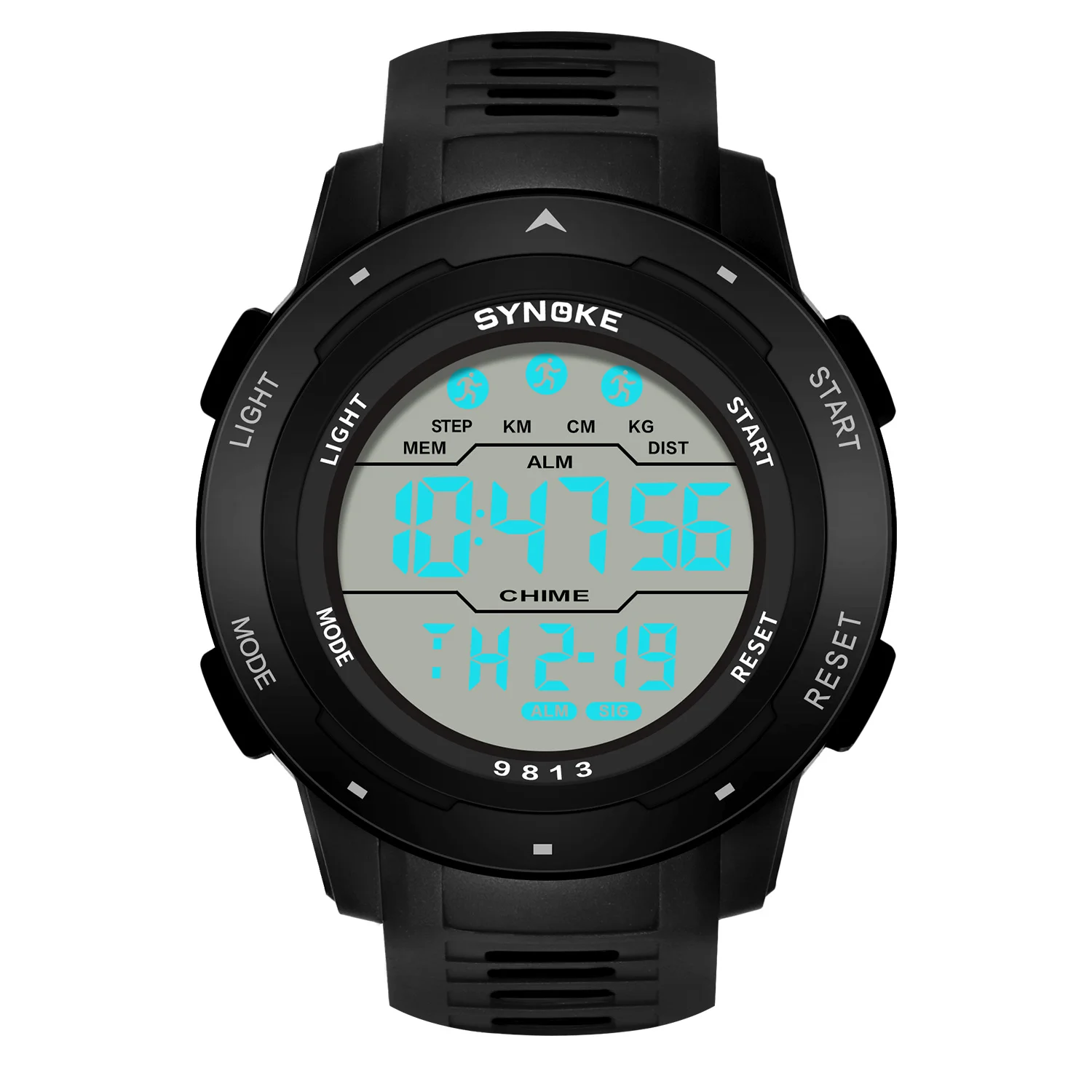 SYNOKE Sports Mens Watch Upgrade Movement Digital Big Dial Wristwatch 50M Waterproof Military Watch for Men Relogio Masculino