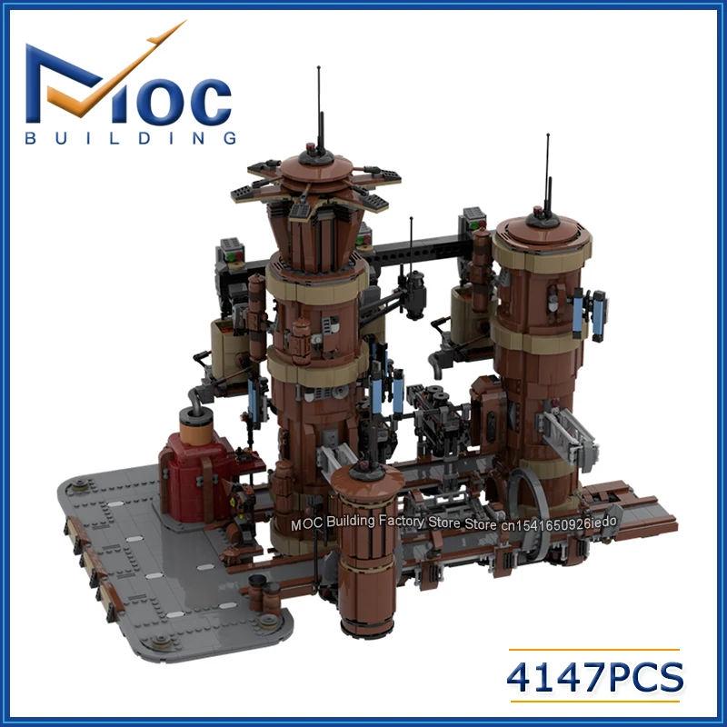 MOC Building Blocks Space Movie Battlegrounds Series Factory Model DIY Assemble Bricks Battle Attack Scene Creative Toys Gifts