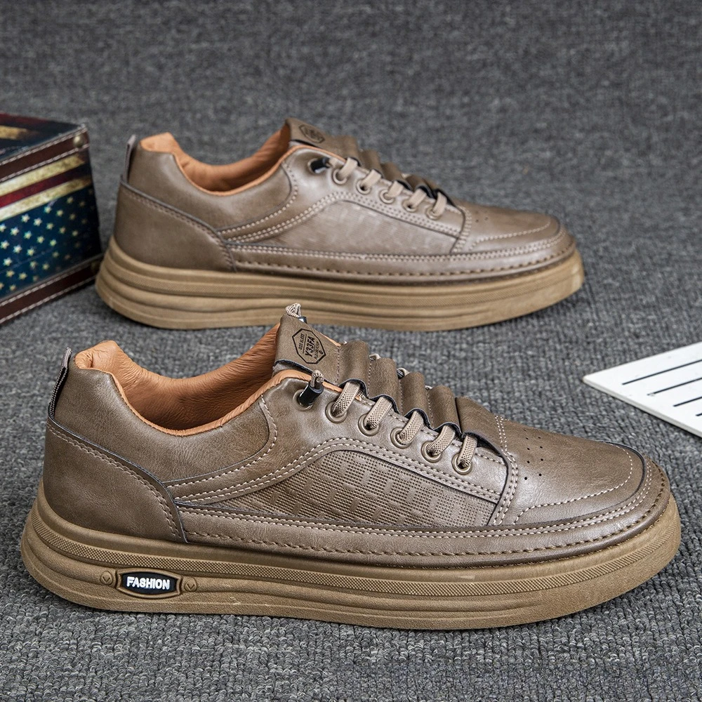 

New men's shoes for autumn Handcrafted casual leather shoes Men sporty style versatile sneakers Comfortable Men's sneaker traf